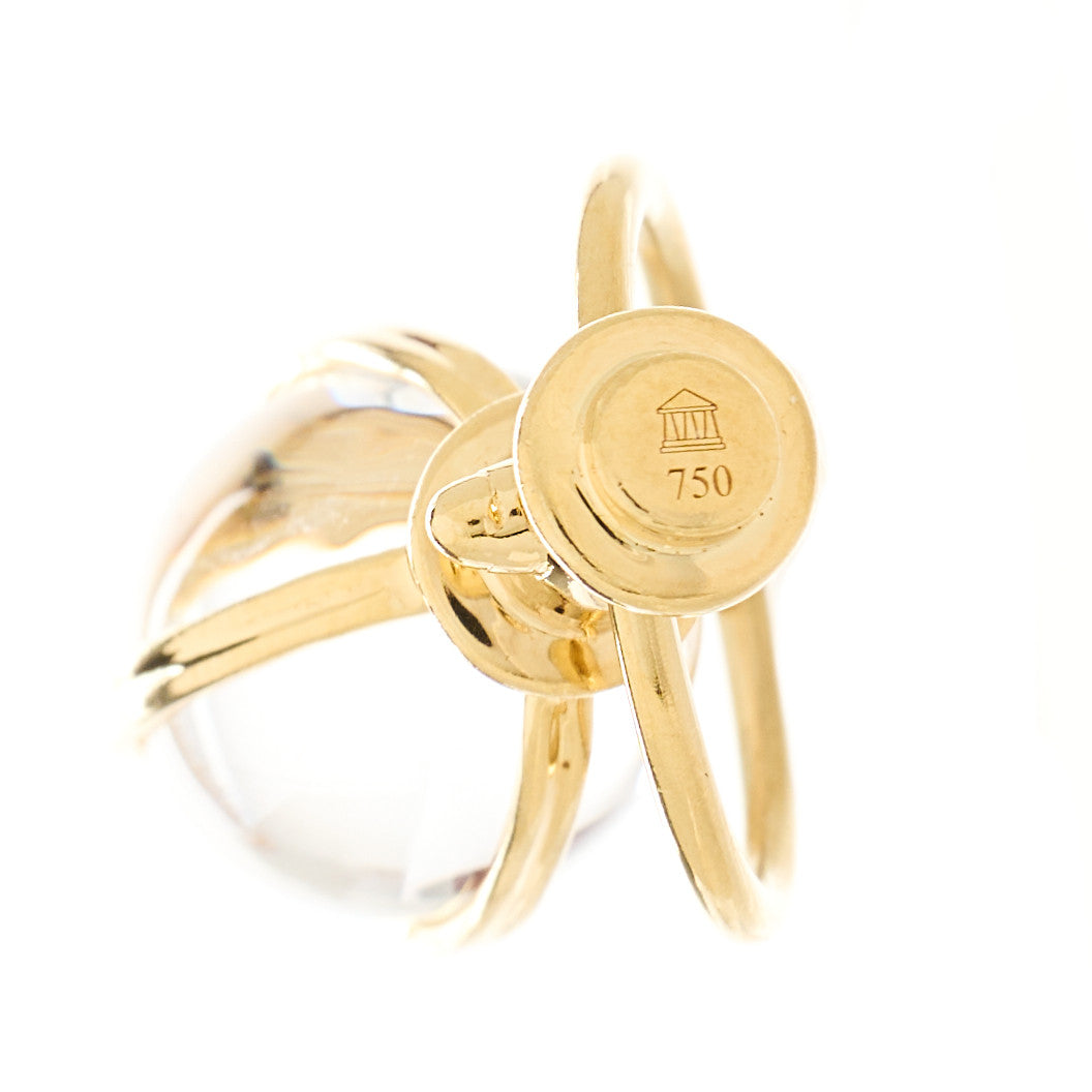 18K Yellow Gold Rock Crystal XS Amulet Pendant