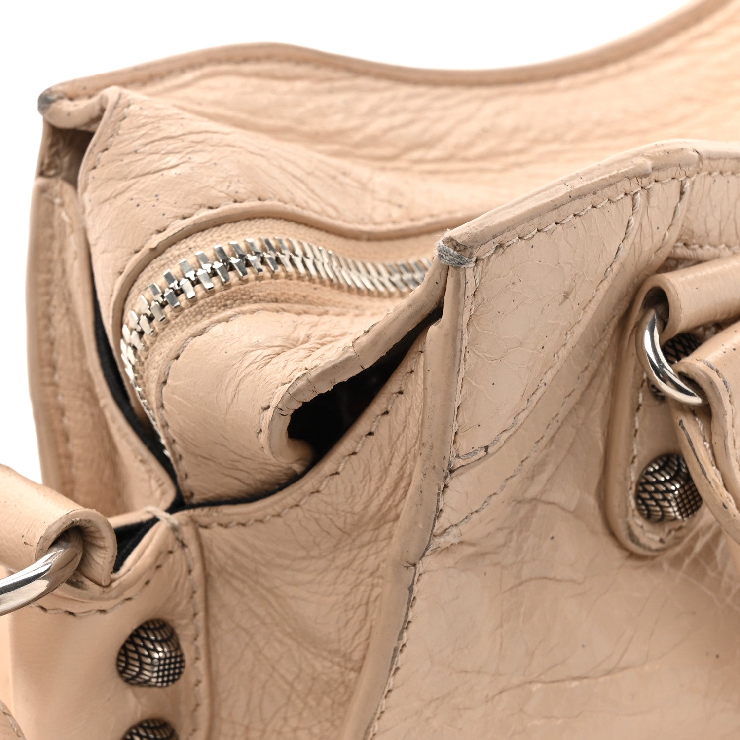 Balenciaga Agneau Arena Neo Cagole Handbag XS Sand Beige 1597483