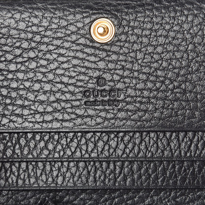 Gucci Pebbled Calfskin GG Marmont Card Case Black 6 of 7