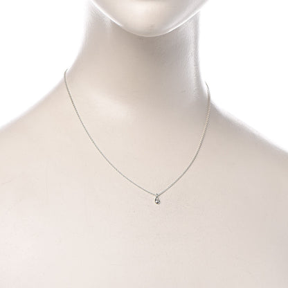 Tiffany Sterling Silver Diamond .07ct Elsa Peretti Pear Shape Diamonds by the Yard Pear-Shaped Pendant Necklace 2 of 9