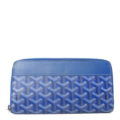 Goyard Goyardine Matignon Zip Around GM Wallet Blue 1 of 8