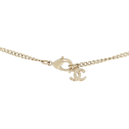 Chanel Crystal Pearl CC Drop Necklace Gold 5 of 6