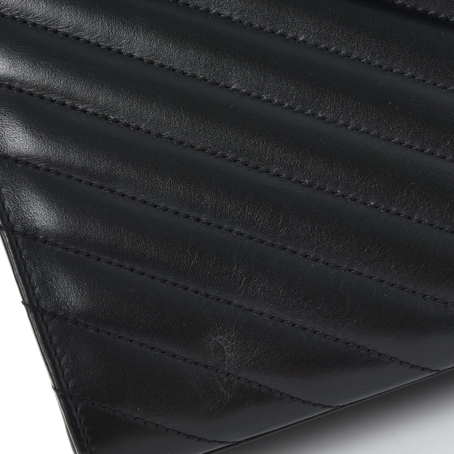 Smooth Calfskin Matelasse Large Monogram Satchel Black