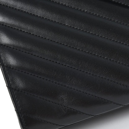 Saint Laurent Smooth Calfskin Matelasse Large Monogram Satchel Black 9 of 10