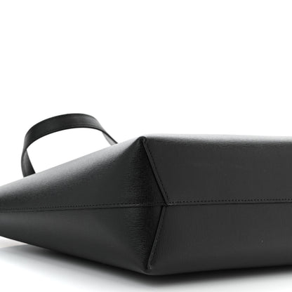 Mansur Gavriel Saffiano Small Zip Tote Black Flamma 8 of 9