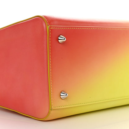 Christian Dior Box Calfskin Gradient Medium Lady Dior Yellow Orange 9 of 11