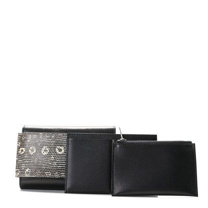 Hermes Evergrain Lizard Passant Compact Wallet Bleu Indigo Ombre 2 of 10