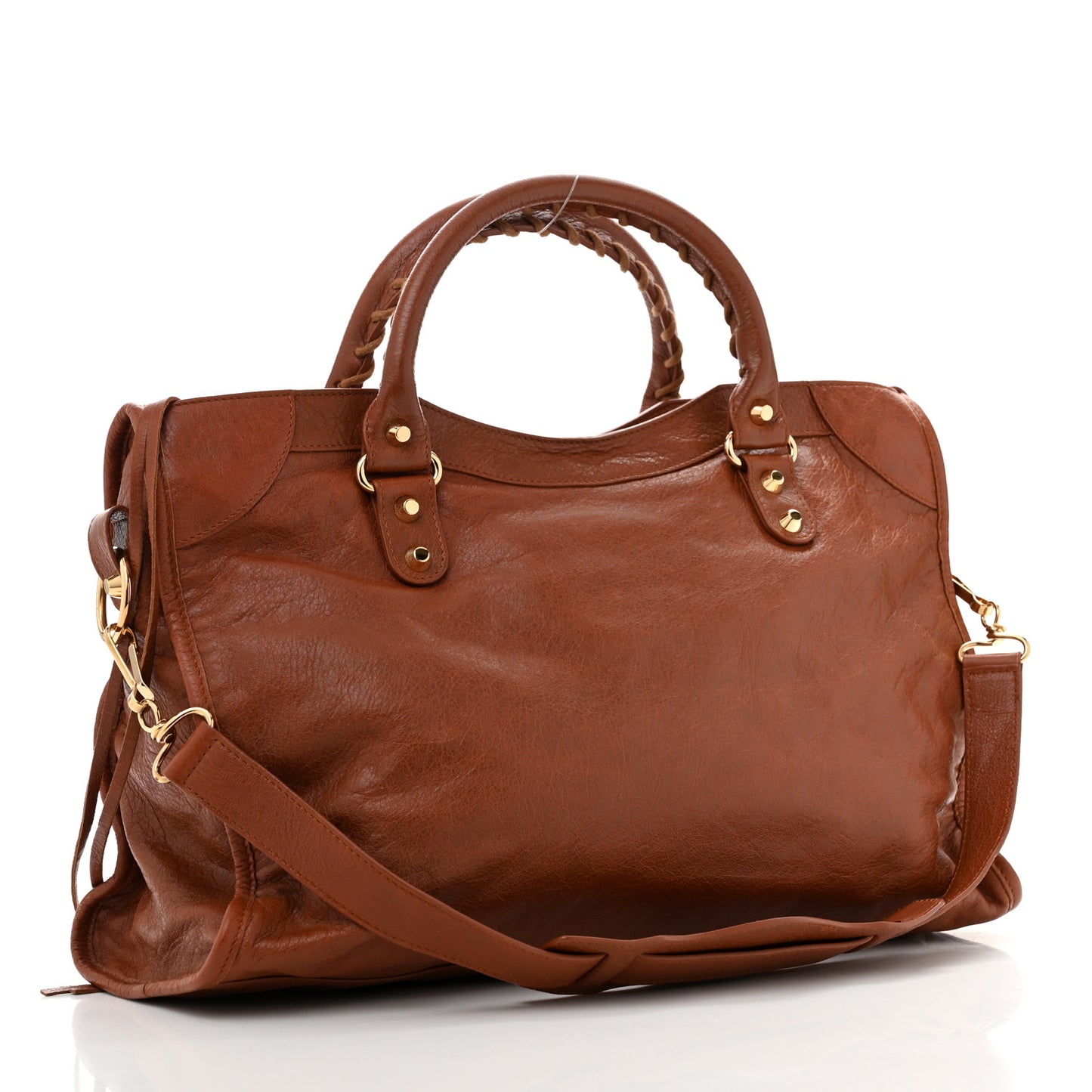 Agneau Classic Gold Hardware City Marron Cognac