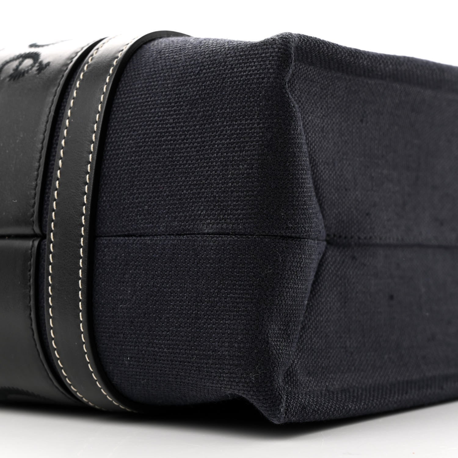 Chloe Calfskin Linen Medium Woody Tote Deep Denim 10 of 11