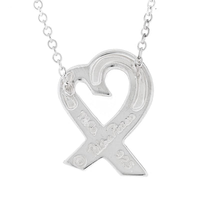 Tiffany Sterling Silver Paloma Picasso Loving Heart Pendant Necklace 5 of 5