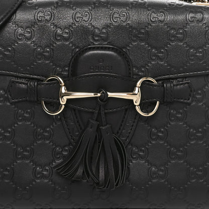 Gucci Guccissima Medium Emily Chain Shoulder Bag Black 8 of 11