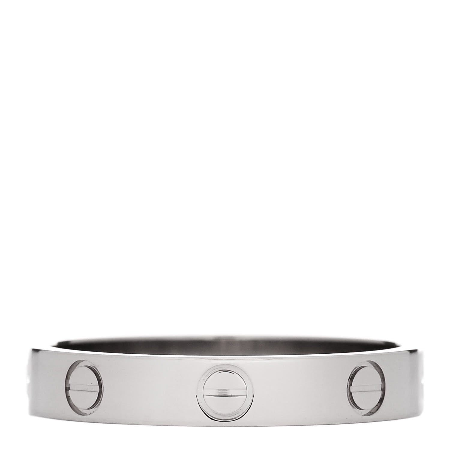 Cartier 18K White Gold 3.5mm LOVE Wedding Band Ring 59 8.75 3 of 5