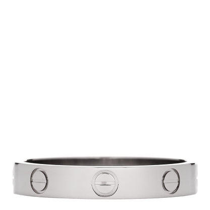 Cartier 18K White Gold 3.5mm LOVE Wedding Band Ring 59 8.75 3 of 5