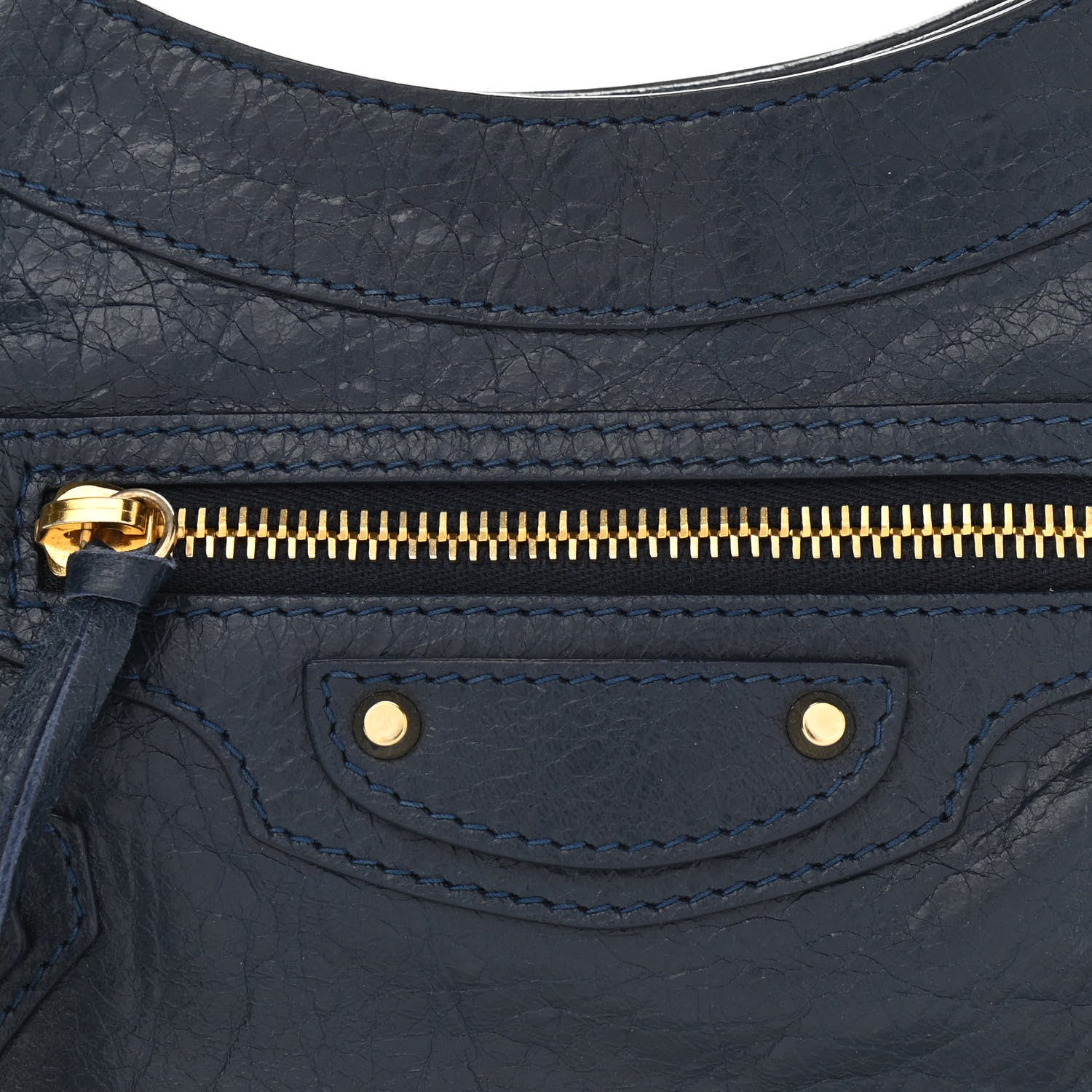 Balenciaga Agneau Classic Silver Hardware Hip Bleu Obscur 8 of 10