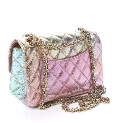 Chanel Metallic Goatskin Quilted Mini 2.55 Reissue Flap Multicolor 3 of 11