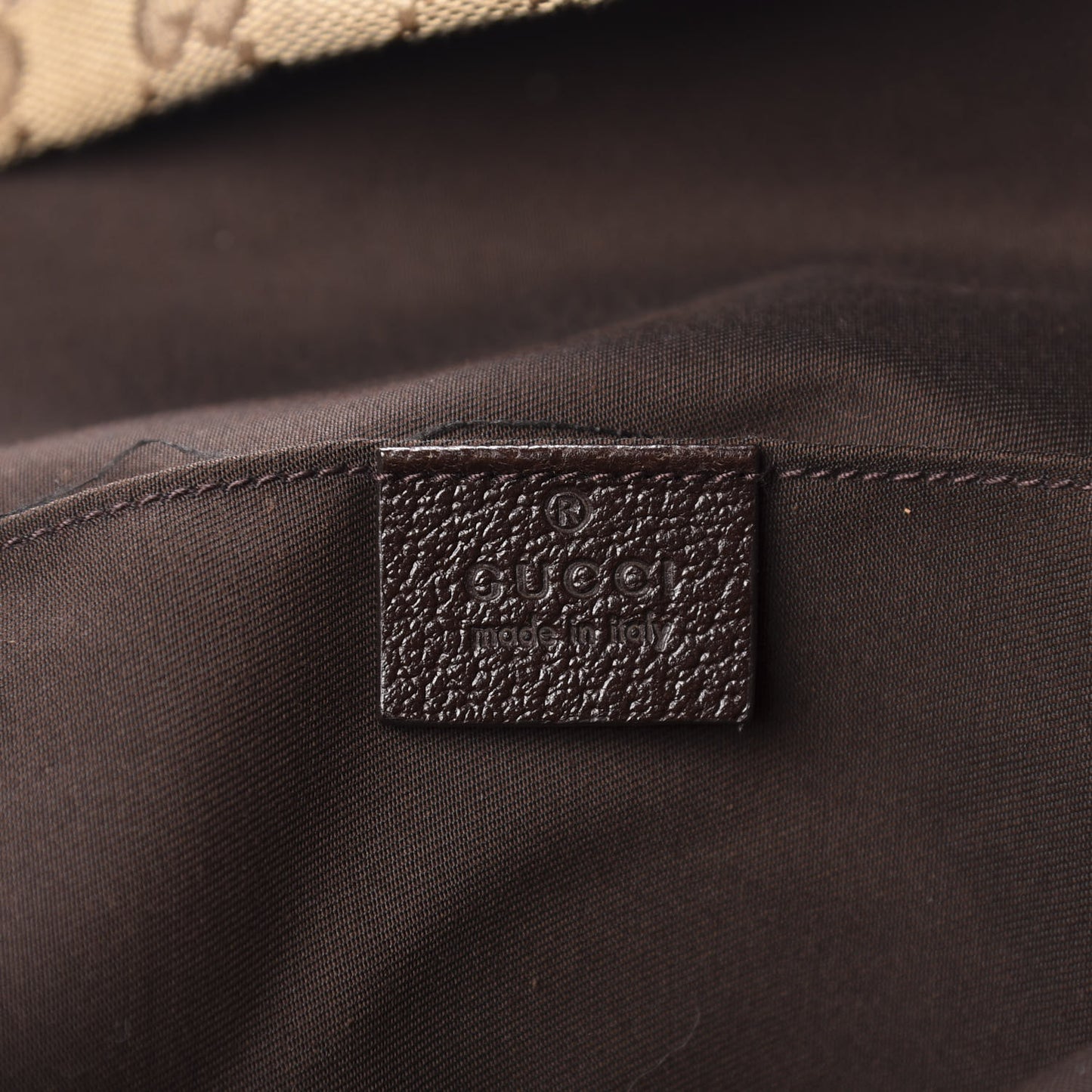 GG Monogram Medium Web Handle Vertical Tote Dark Brown