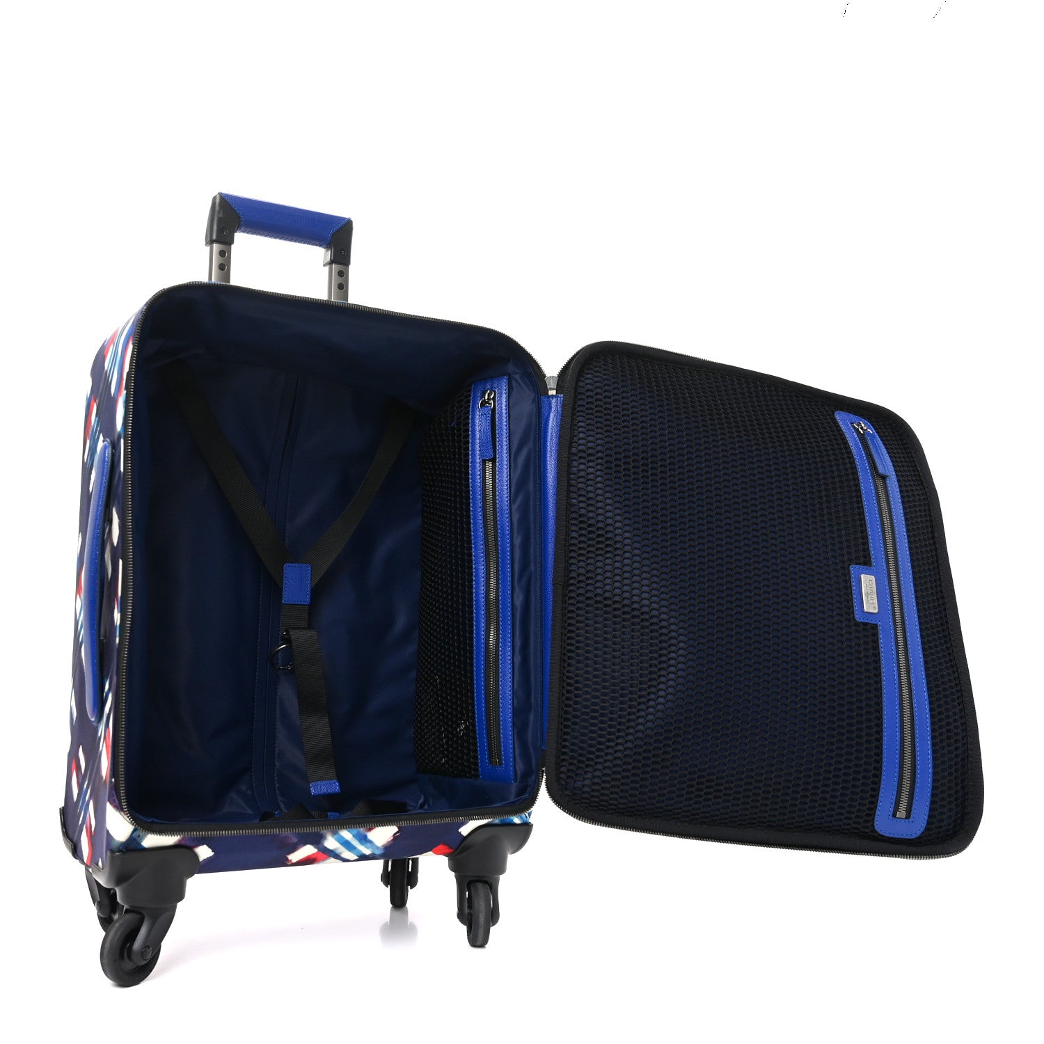 Chanel Nylon Airline Printed Coco Case Trolley Blue Red White 4 of 10