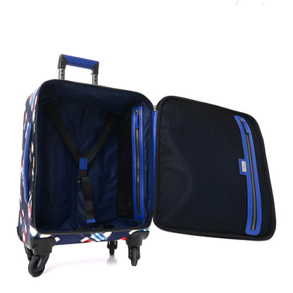 Chanel Nylon Airline Printed Coco Case Trolley Blue Red White 4 of 10