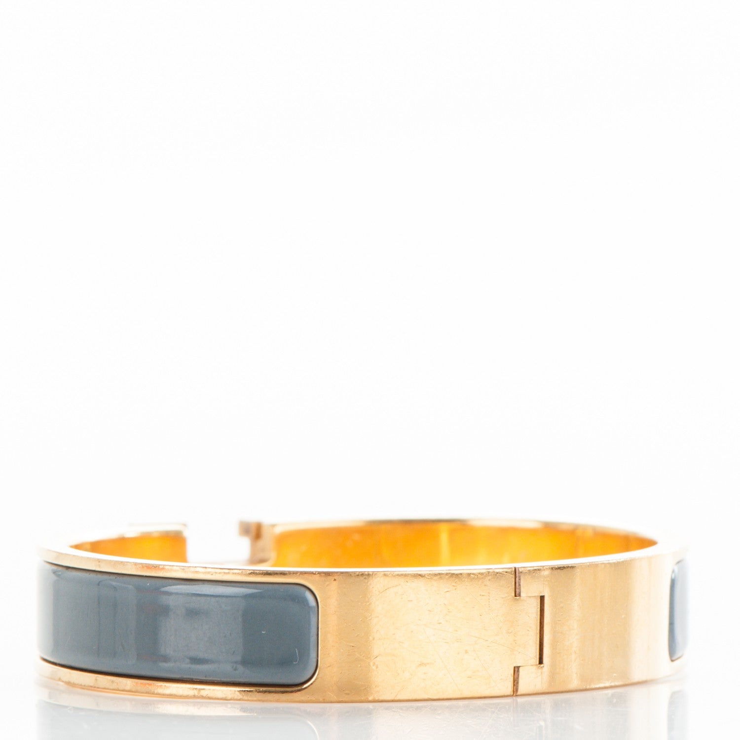 Hermes Enamel Clic Clac H Narrow Bracelet PM Ardoise 3 of 7