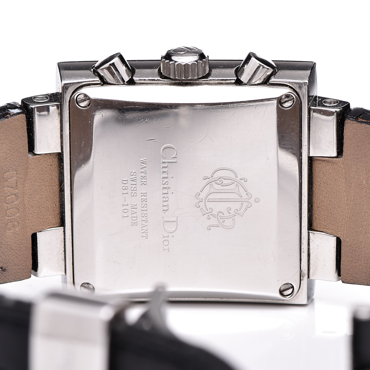 Christian Dior Stainless Steel Alligator Diamond 31mm Riva Chronograph Quartz Watch 5 of 8
