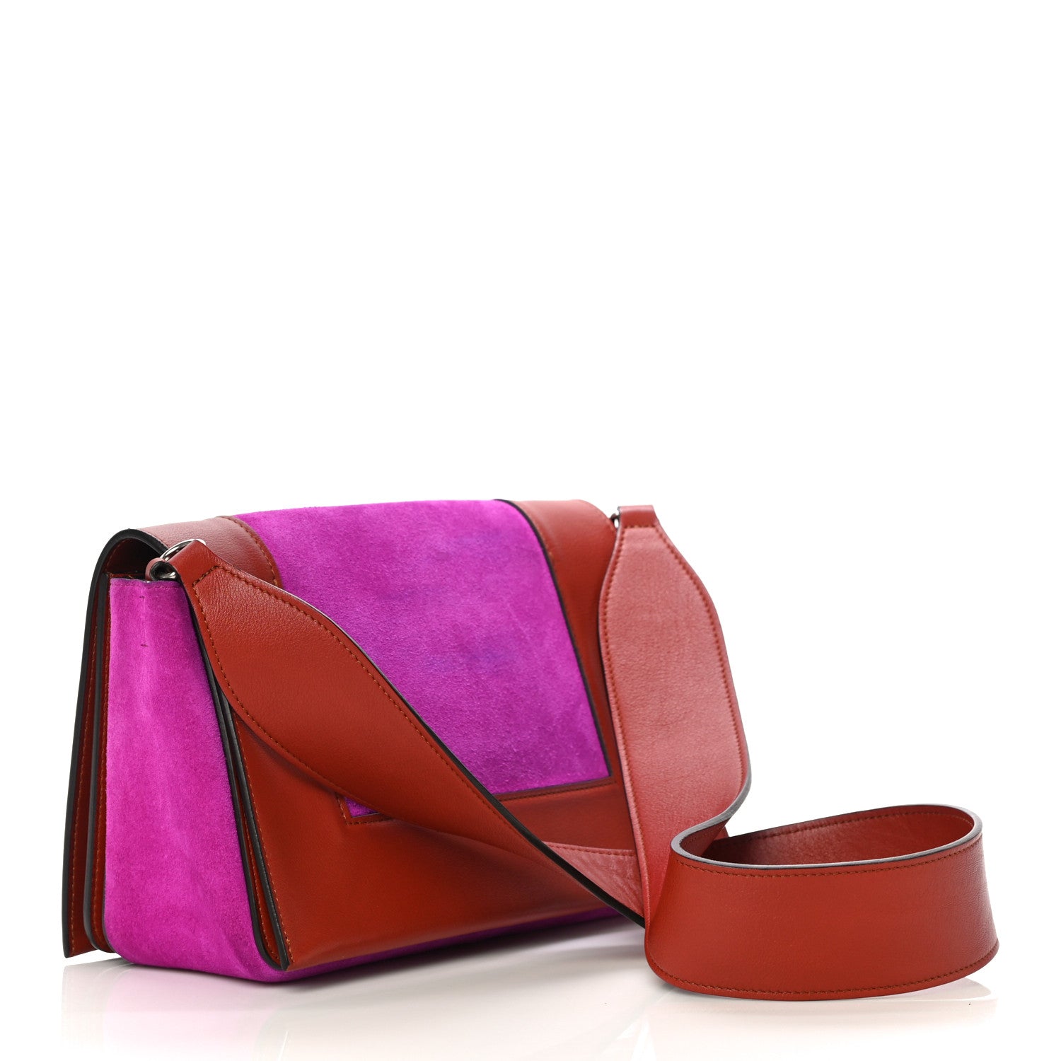 Celine Suede Calfskin Medium Frame Shoulder Bag Brick 3 of 14