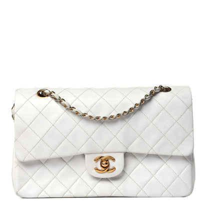 Chanel Lambskin Quilted Medium Double Flap White 1 of 17