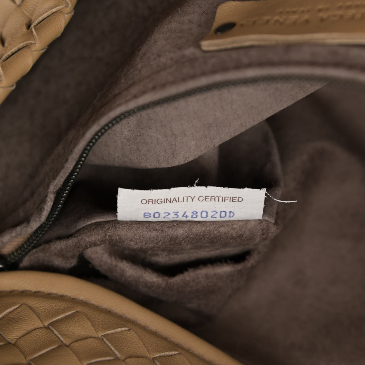 Nappa Intrecciato Large Seamless Tote Camel