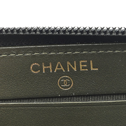 Chanel Caviar Quilted Small Boy Zip Around Wallet Black 6 of 8