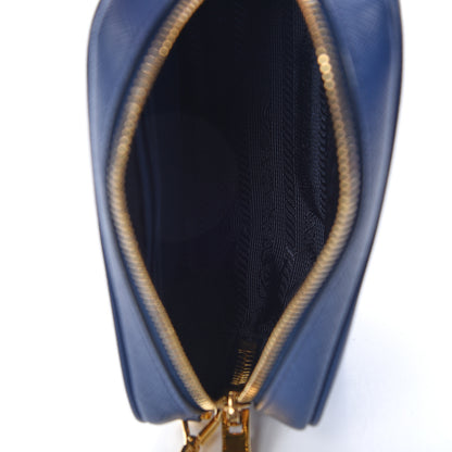 Prada Saffiano Mini Camera Crossbody Bag Bleuette 5 of 11