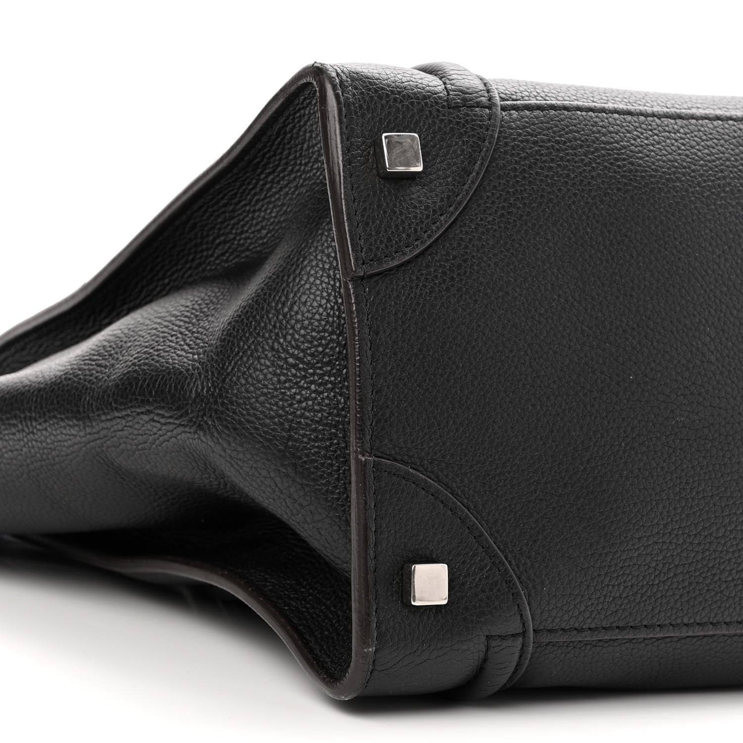Celine Drummed Calfskin Mini Luggage Black 9 of 10