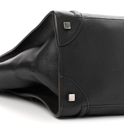 Celine Drummed Calfskin Mini Luggage Black 9 of 10