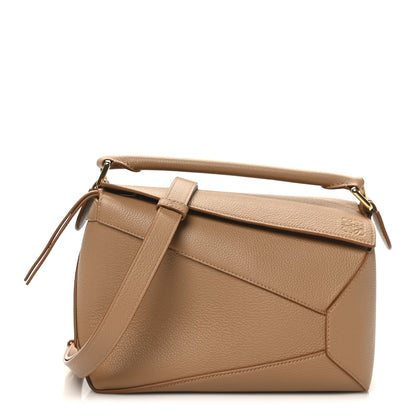 Loewe Grained Calfskin Small Puzzle Edge Bag Toffee 1 of 9
