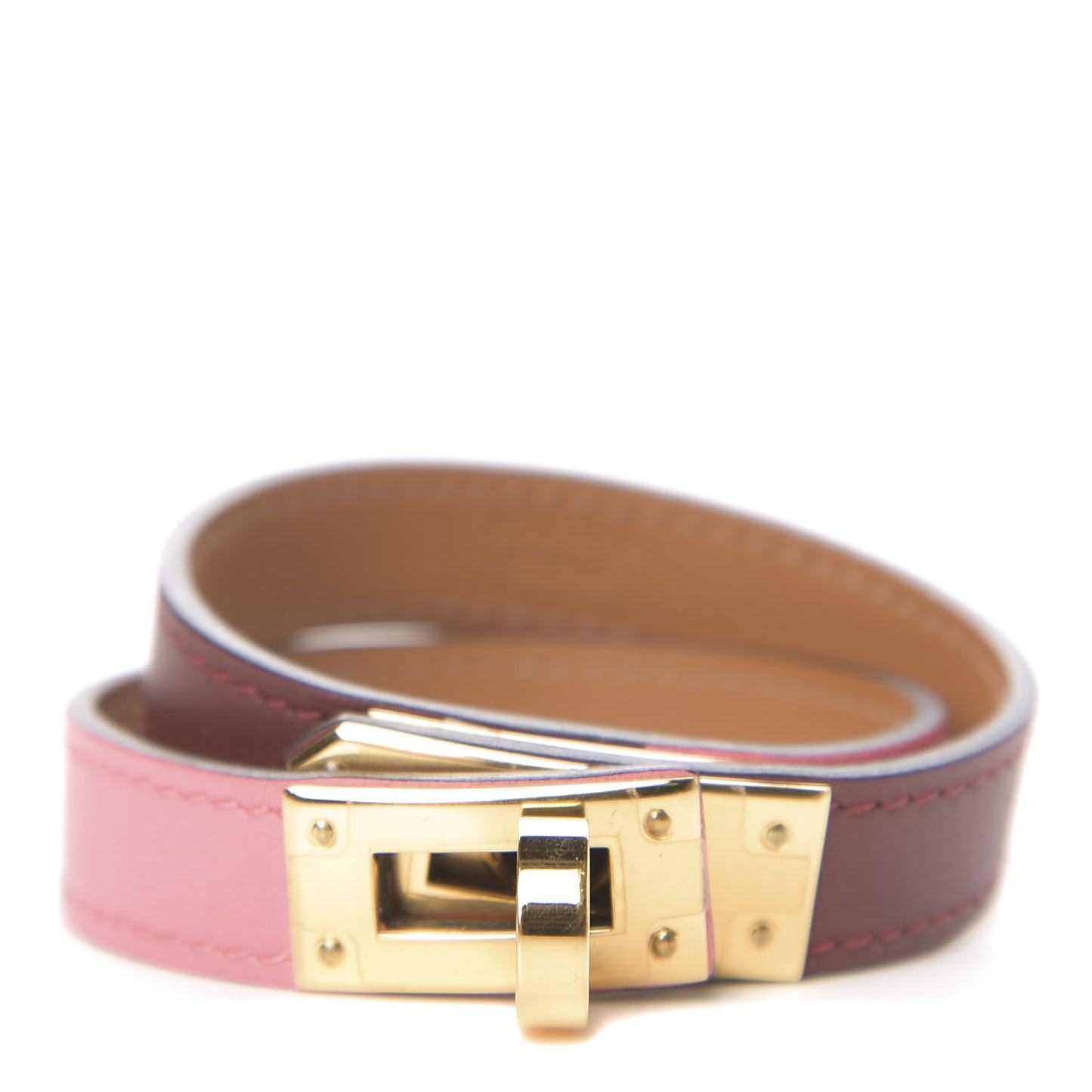 Swift Kelly Double Tour Bracelet T2 Rouge H Rose D'ete