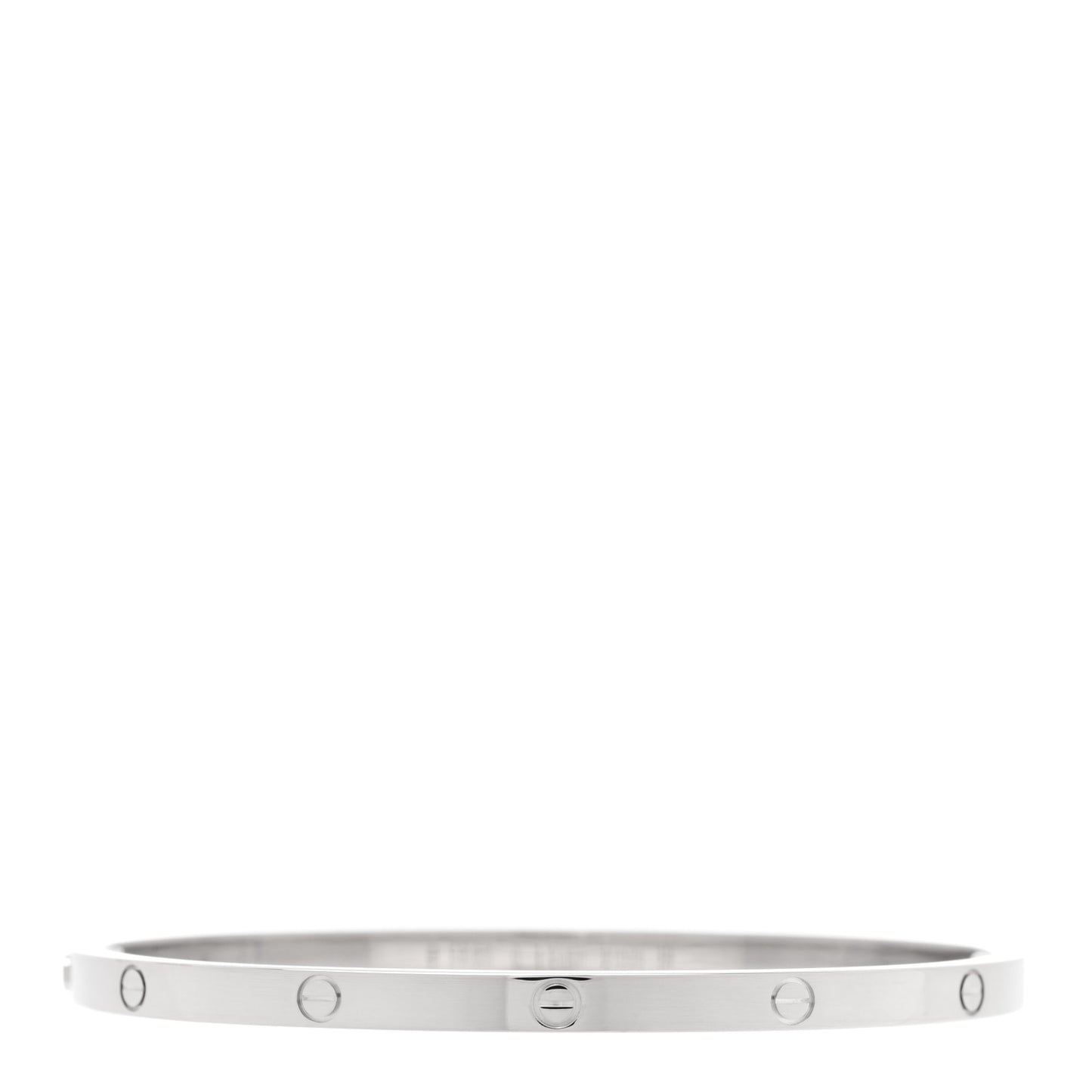 18K White Gold Small LOVE Bracelet 17
