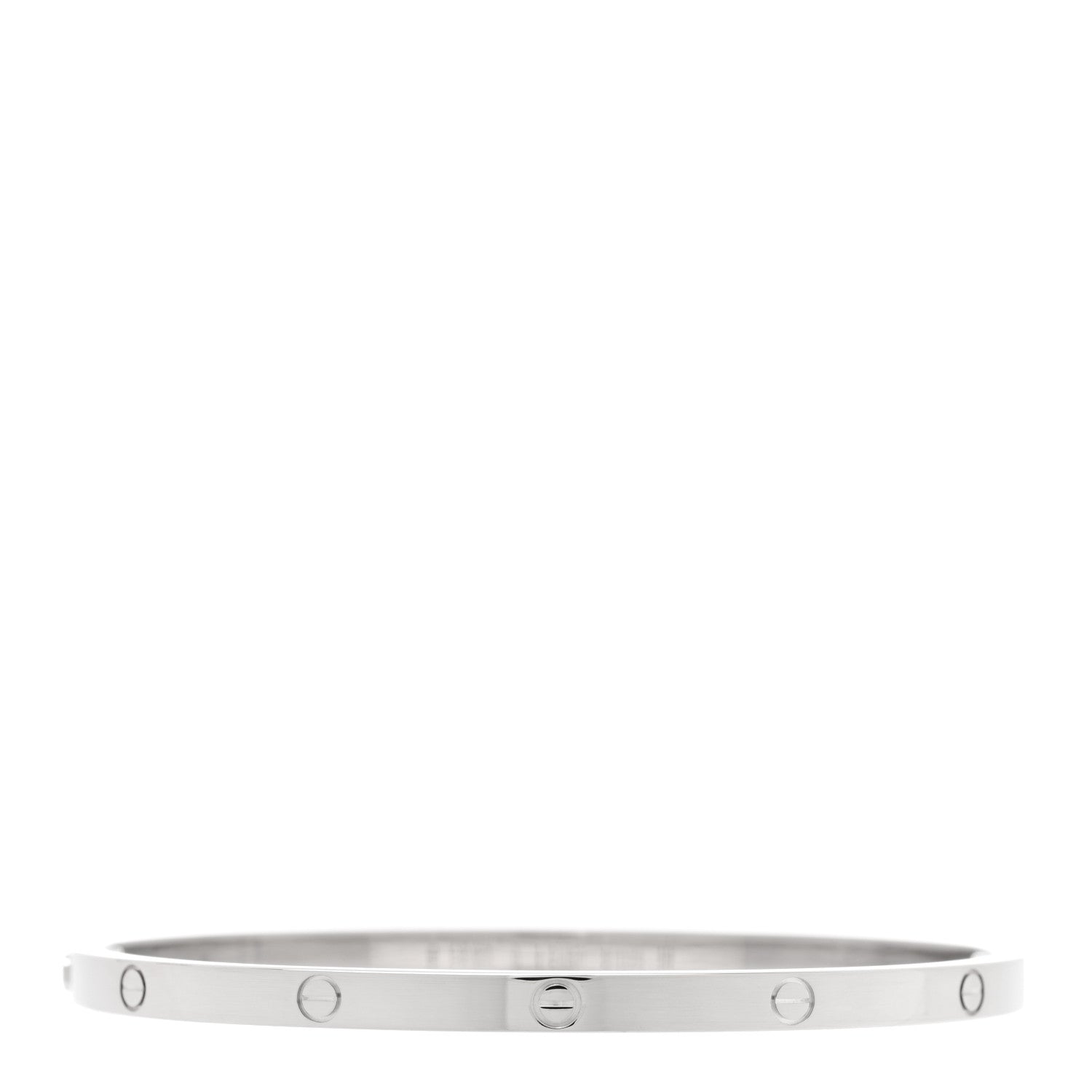 Cartier 18K White Gold Small LOVE Bracelet 17 2 of 7