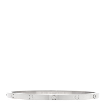 Cartier 18K White Gold Small LOVE Bracelet 17 2 of 7