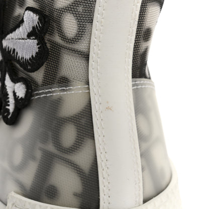 Christian Dior X SHAWN STUSSY Canvas Oblique Bee B23 High Top Sneakers 39 White Black 10 of 12
