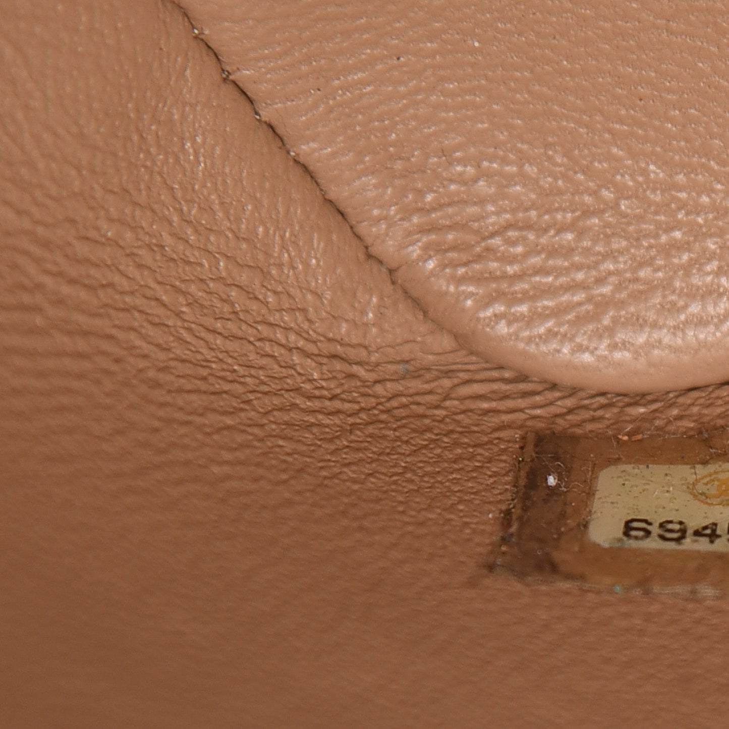 Lambskin Quilted Medallion Tote Beige