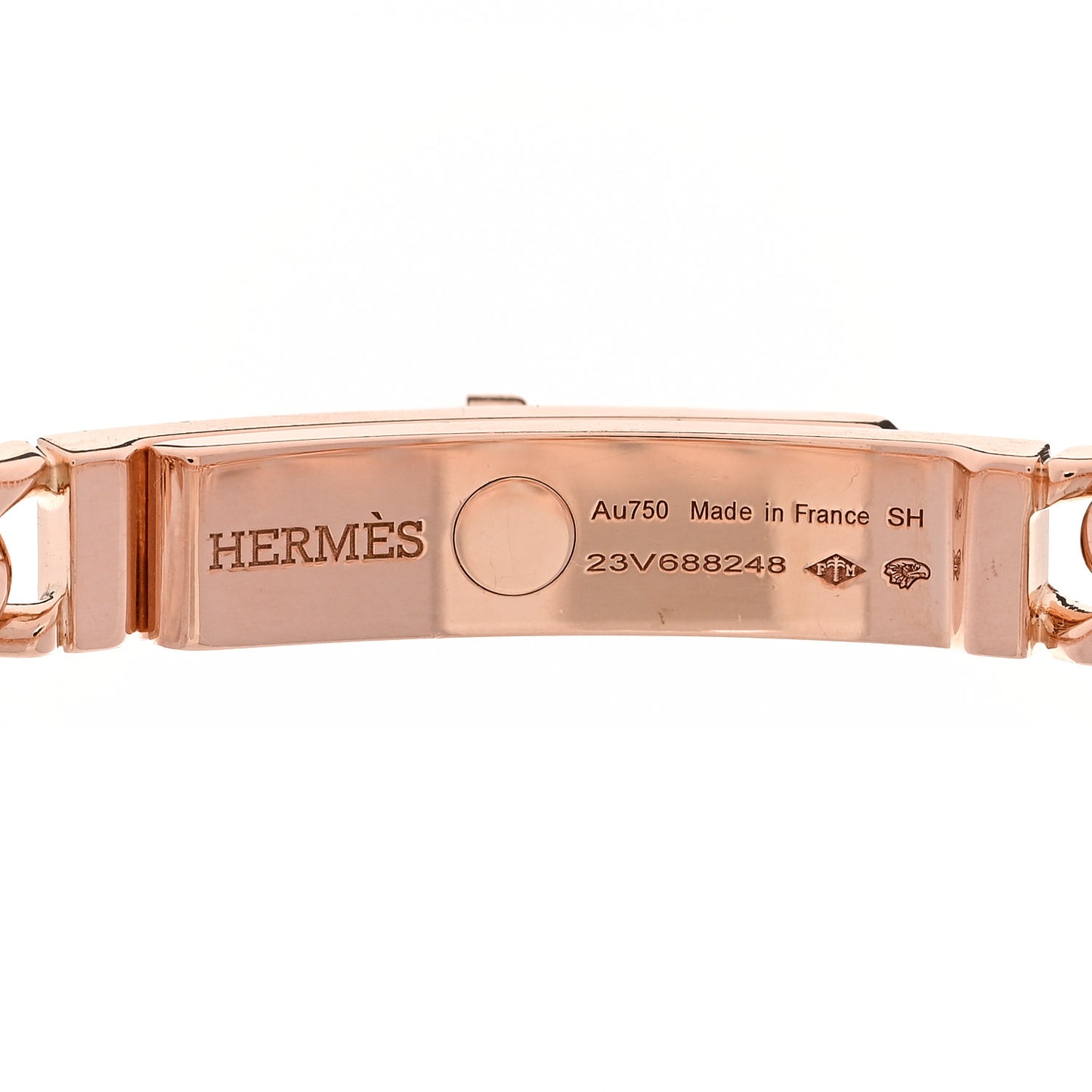 18K Rose Gold Diamond PM Kelly Gourmette Bracelet SH