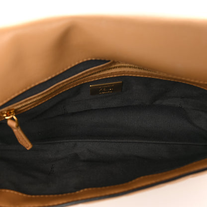 Fendi Nappa FF 1974 Embossed Baguette Miele Scuro 5 of 8