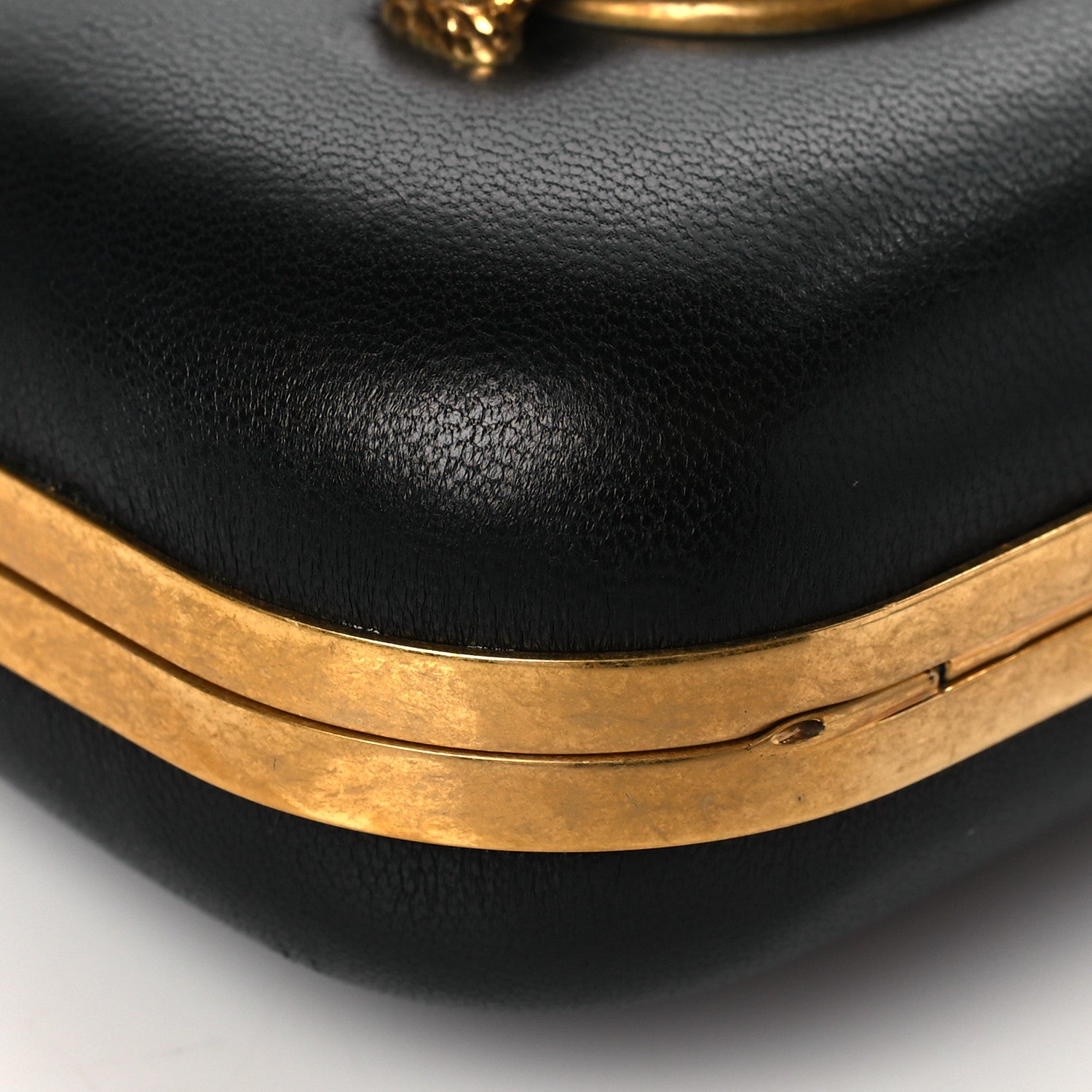 Alexander McQueen Nappa Chain Knuckle Box Clutch Black 9 of 10