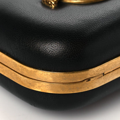 Alexander McQueen Nappa Chain Knuckle Box Clutch Black 9 of 10