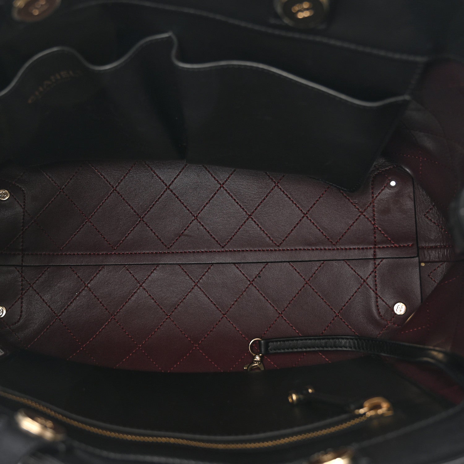 Chanel Calfskin Large Serial Shopper Tote Black 4 of 10