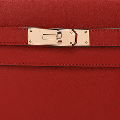 Hermes Evercolor Kelly Depeches 25 Pouch  Rouge Piment 8 of 10