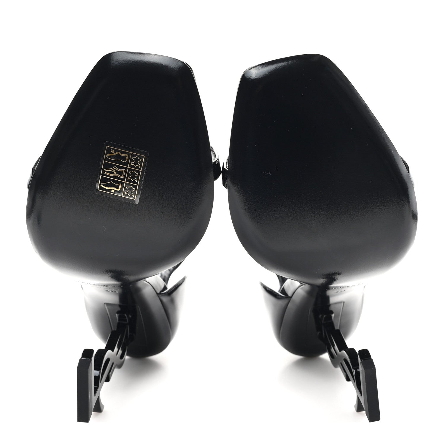 Saint Laurent Patent Calfskin Opyum 110 Sandals 38 Black 6 of 10
