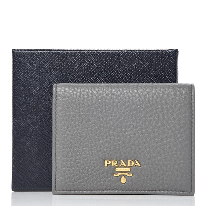 Prada Vitello Grain Bi-Fold Wallet Marmo 7 of 7