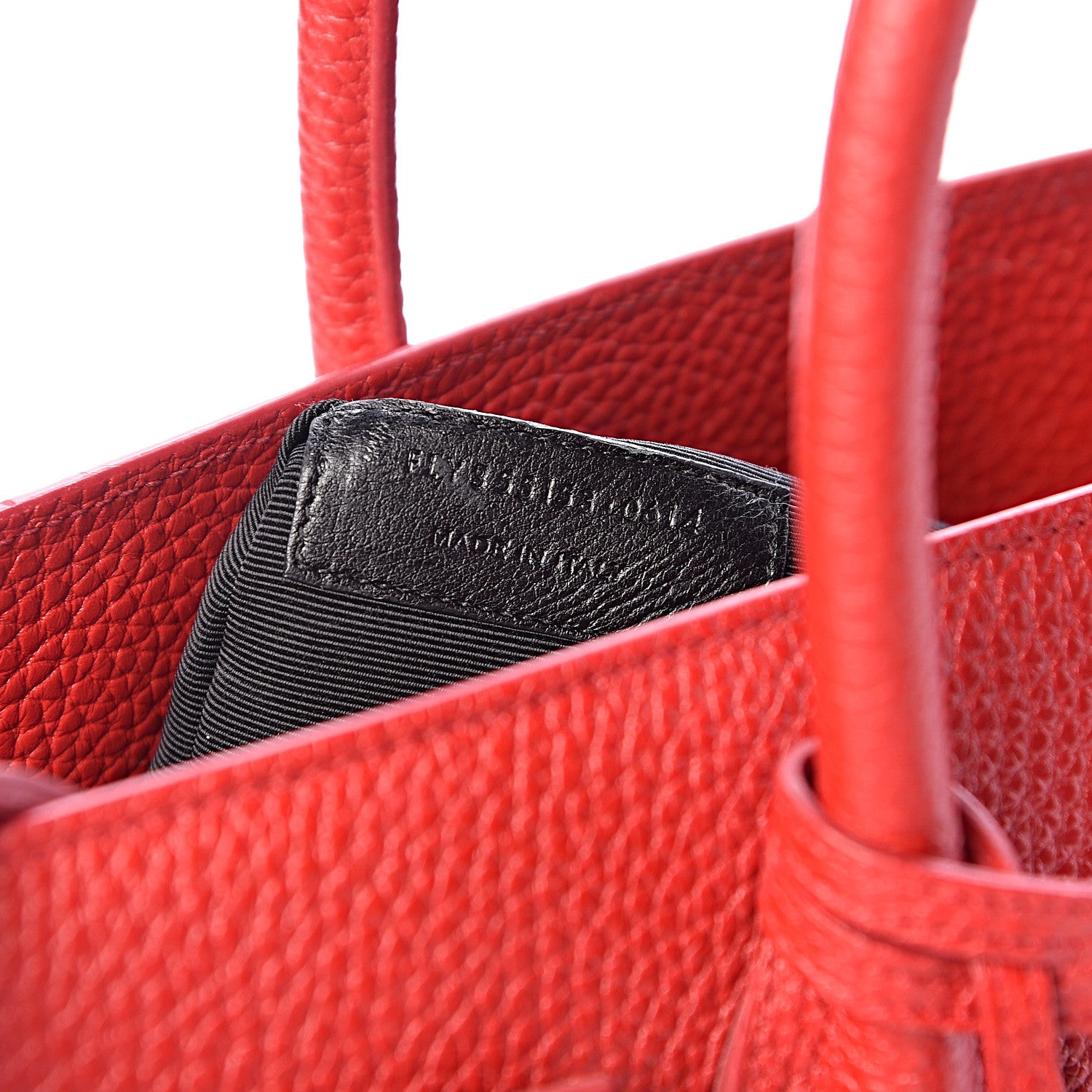 Saint Laurent Grained Calfskin Small Sac De Jour Lipstick Red 7 of 10