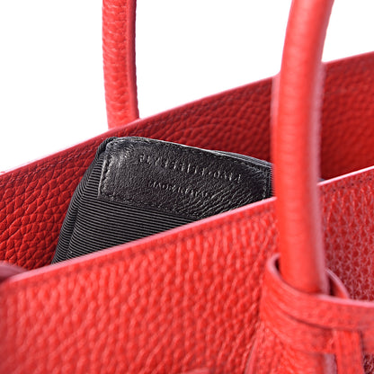 Saint Laurent Grained Calfskin Small Sac De Jour Lipstick Red 7 of 10