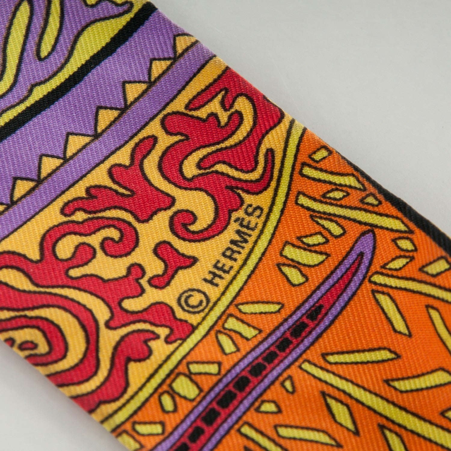 Hermes Silk Legende Kuna Peuple de Panama Twilly Scarf 4 of 6