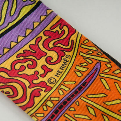Hermes Silk Legende Kuna Peuple de Panama Twilly Scarf 4 of 6